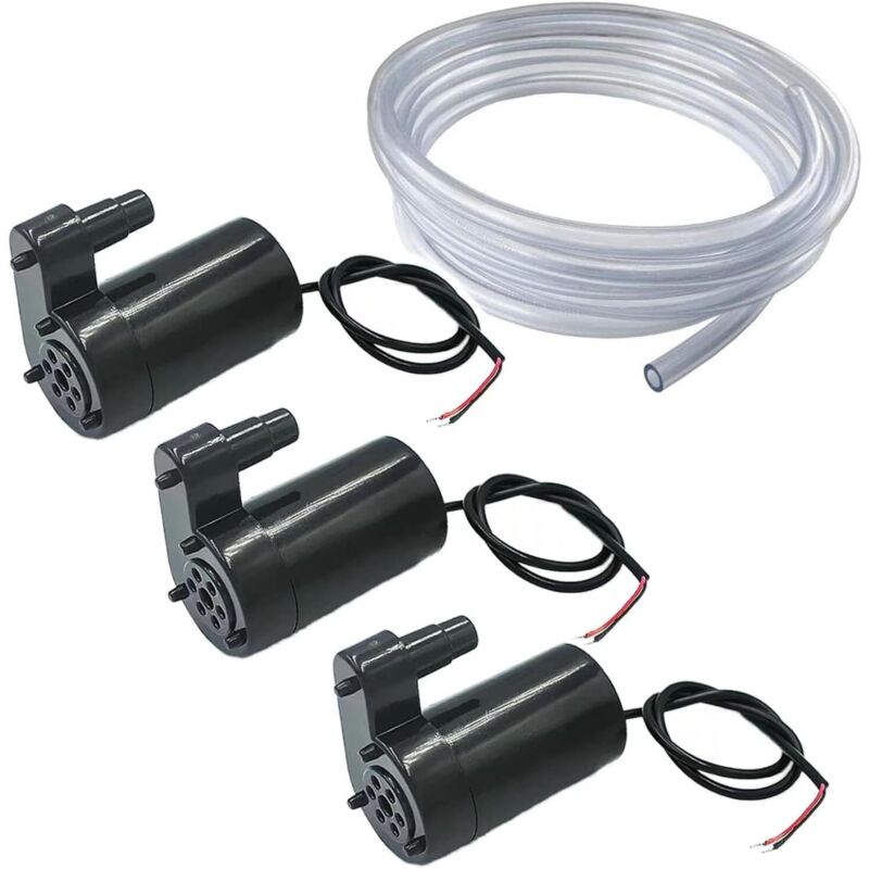 foto del prodotto lablanc 3 pezzi dc 3v 5v mini pompa sommergibile dc micro motore pompa, dc mini pompa acqua senza spazzole 3m tubo trasparente per acquario