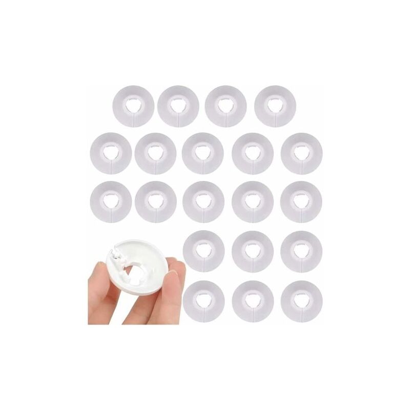 foto del prodotto lablanc 30 pezzi copritubi, morsetti per tubi, copritubi in plastica per radiatori, rosette di copertura per nascondere i tubi del radiatore