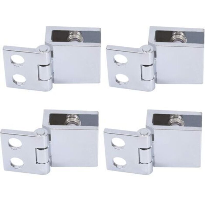 foto del prodotto lablanc 4 pezzi cerniera per ante in vetro, cerniera a morsetto, clip per ante in vetro, adatta per vetrine, apertura e chiusura del vetro
