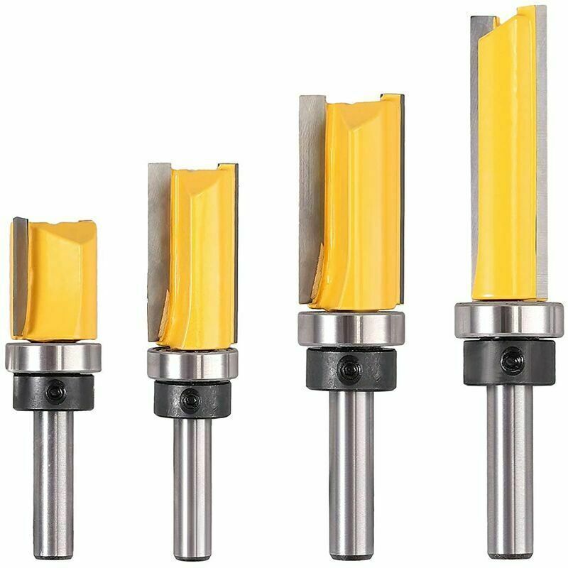foto del prodotto lablanc 4 pezzi da 8 mm per fresa per legno, fresa a copia, gambo per fresa a filo, fresa a copia, gambo per fresa a scanalatura, taglio