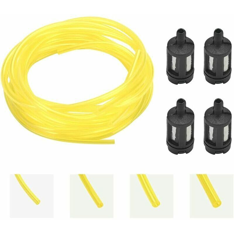 foto del prodotto lablanc 4 pezzi tubo flessibile per carburante per tosaerba 1,22 m tubo flessibile per carburante per decespugliatore tubo flessibile per