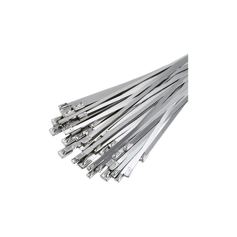 foto del prodotto lablanc 50 fascette stringicavo in acciaio inox, 300 mm x 4,6 mm, fascette stringicavo in acciaio inox per avvolgimenti di scarico, cavi in fascio,
