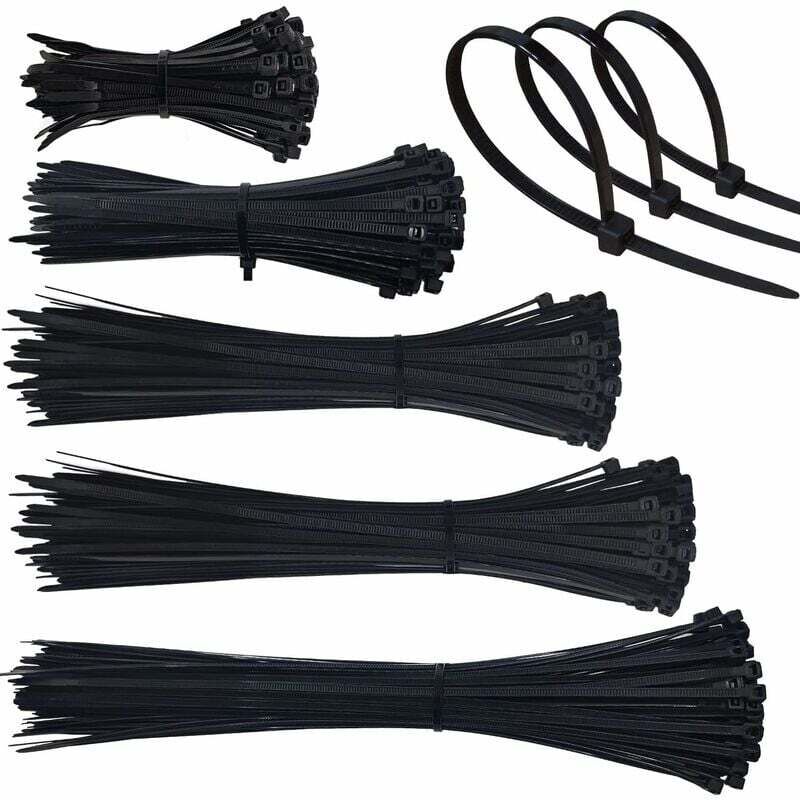 foto del prodotto lablanc 500 fascette stringicavo in plastica, fascette stringicavo in plastica da 4 mm, 100 150 200 250 300 mm, fascette stringicavo in nylon