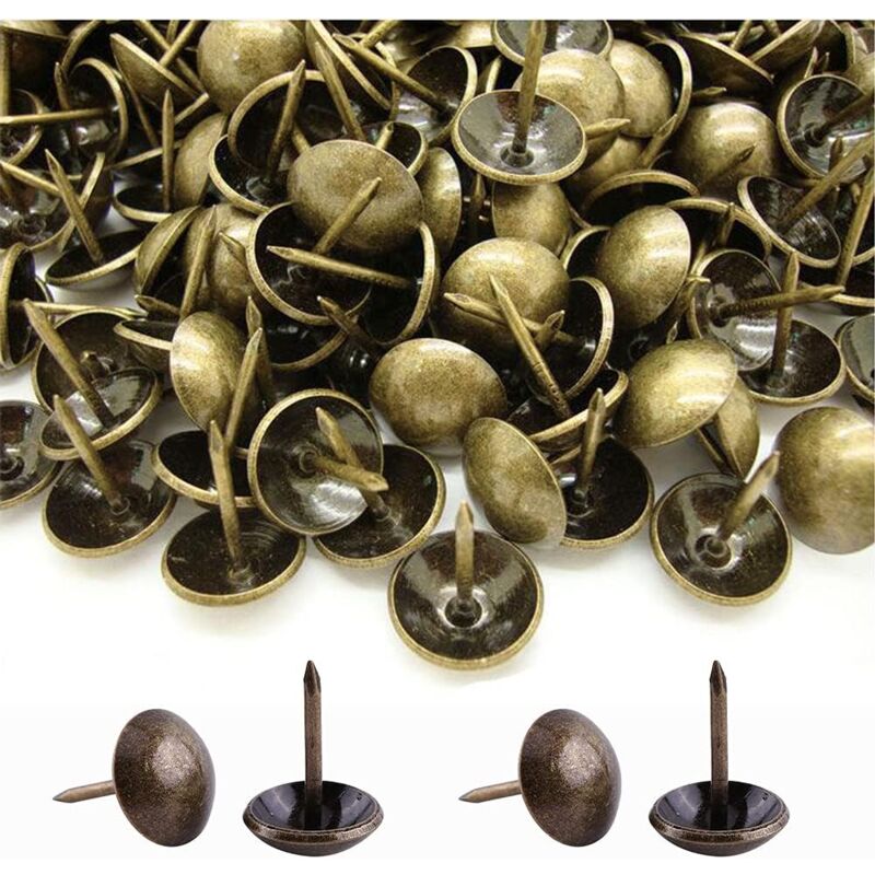foto del prodotto lablanc 500 pezzi di chiodi per tappezzeria, basicon, resistenti, 17 x 11 mm, chiodi decorativi in bronzo, chiodi retr , chiodi fai da te per