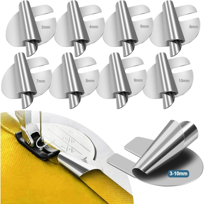 foto del prodotto lablanc 8 accessori per macchine da cucire piedino premistoffa per orlo arrotolato per la casa adatto a un ampia gamma di macchine accessori per
