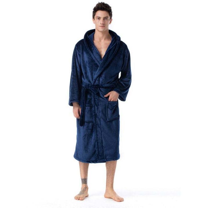 foto del prodotto lablanc accappatoi con cappuccio per uomo e donna accappatoi con cappuccio accappatoi da sauna accappatoi per adulti blu navy xxl