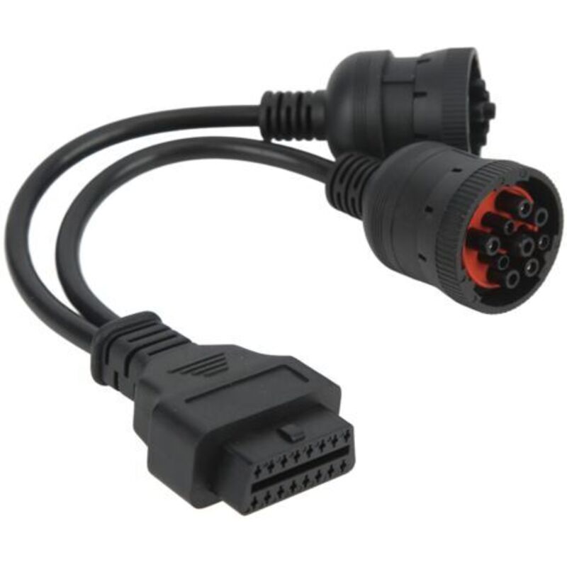 foto del prodotto lablanc adattatore j1708 6 pin j1939 9 pin a obd2 16 pin femmina, cavo diagnostico a y per camion diesel pesanti, autobus, rimorchi