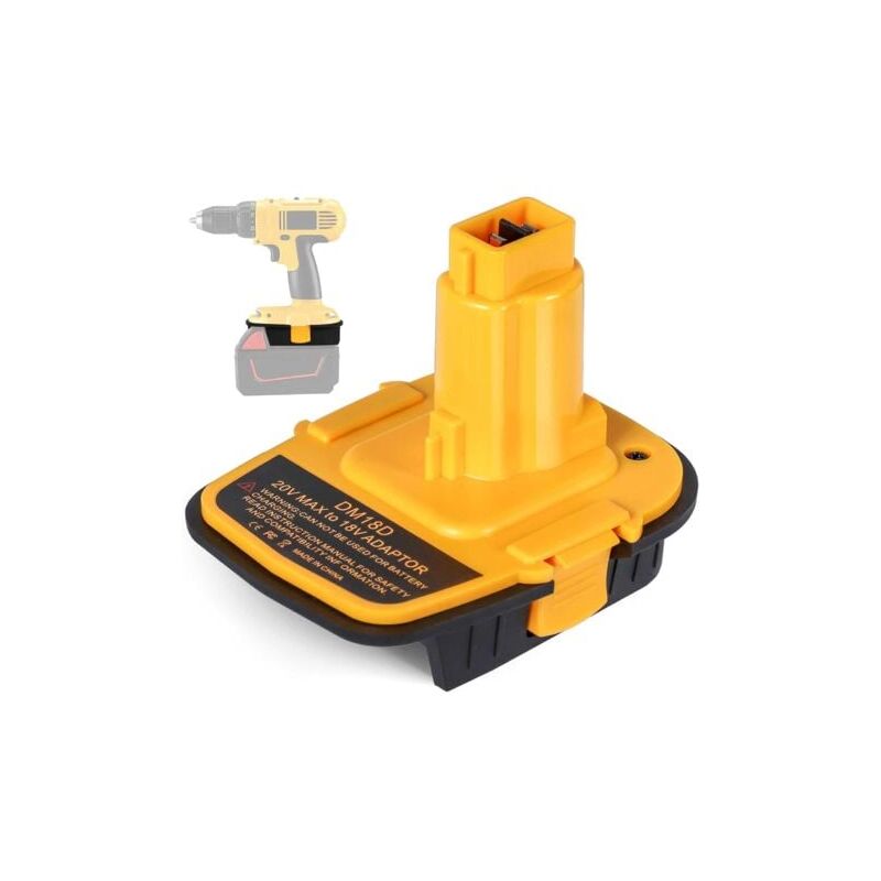foto del prodotto lablanc adattatore per batteria dm18d dca1820 con usb per dewalt 20v 18v per milwaukee m18 18v batteria al litio dcb204 dcb205 convertitore per