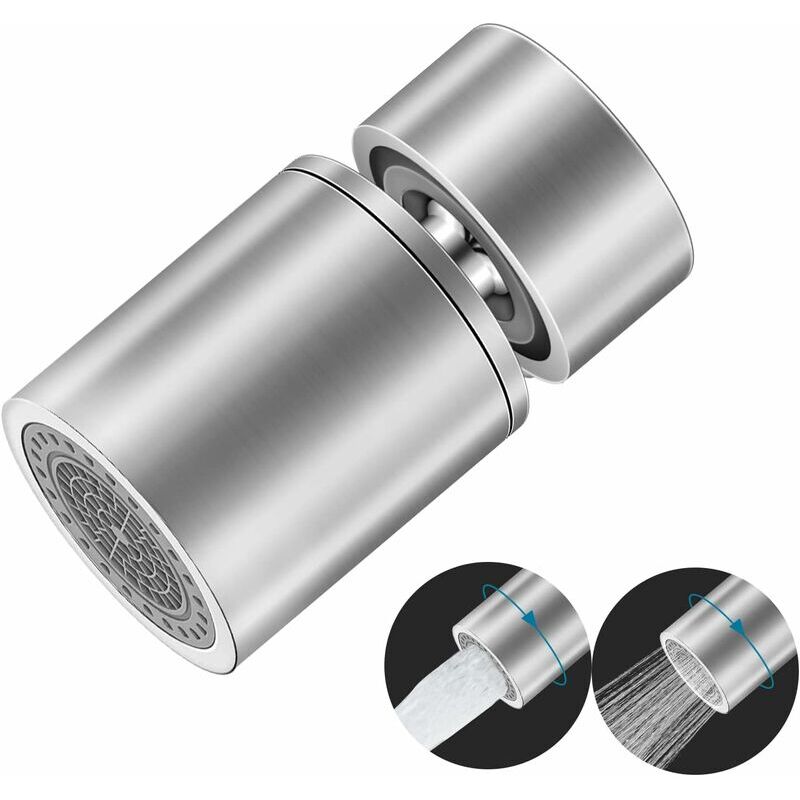 foto del prodotto lablanc aeratore per rubinetto fm22, rubinetto a risparmio idrico con due modalit di flusso d acqua, aeratore per rubinetto da cucina con