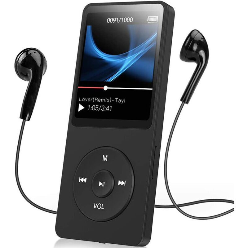 foto del prodotto lablanc agptek 32gb bluetooth 5.0 sport mp3 player con schermo a colori tft da 1,5 pollici, mini lettore musicale con clip, supporta fino a 128 gb