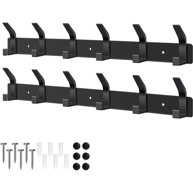 foto del prodotto lablanc appendiabiti da parete con 6 ganci, confezione da 2, per camera da letto, bagno, cucina, appendiabiti, appendiabiti da parete per giacche,