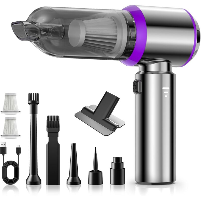 foto del prodotto lablanc aspirapolvere portatile aspirapolvere portatile senza fili a batteria da 18000pa, aspirapolvere per auto a 3 velocit con filtro hepa