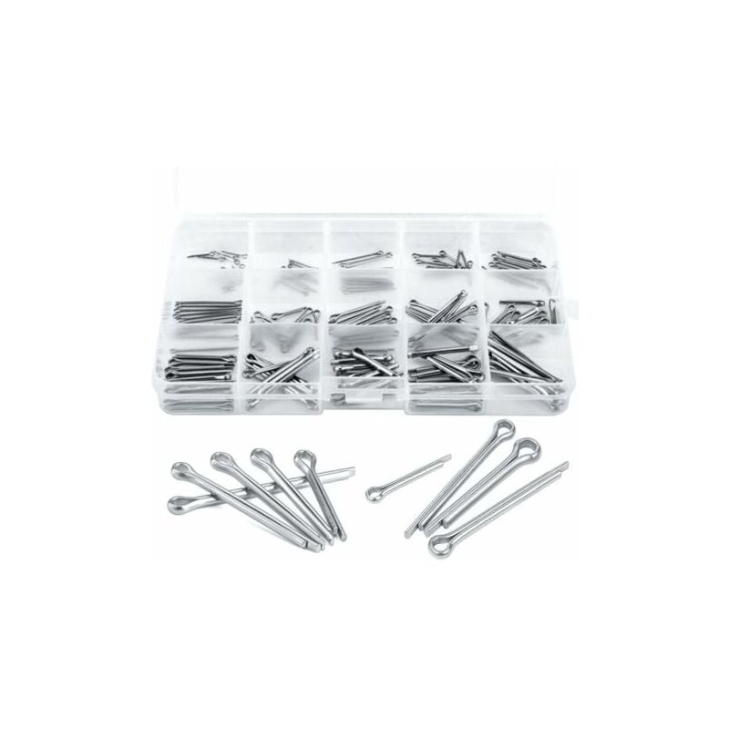 foto del prodotto lablanc assortimento di perni di bloccaggio in acciaio inossidabile 304 da 150 pezzi per piccole riparazioni meccaniche, 15 diverse misure