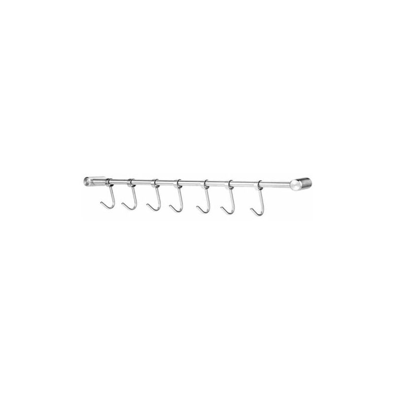 foto del prodotto lablanc barra appendiabiti da cucina con 7 ganci, barra appendiabiti in acciaio inox 304, portautensili da cucina, portapentole, portabicchieri con