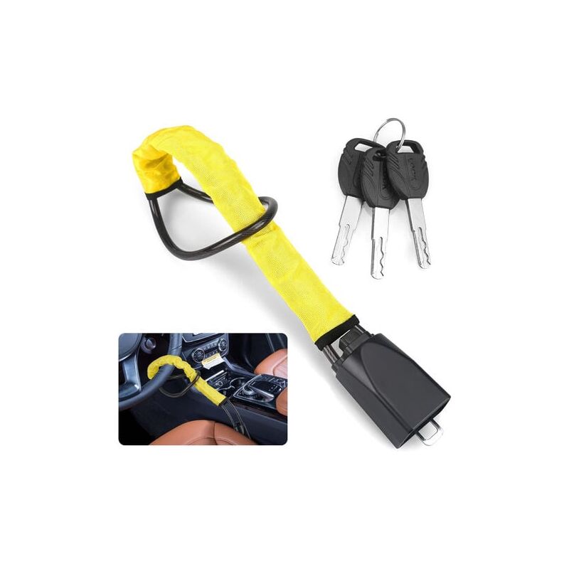 foto del prodotto lablanc bloccasterzo per auto bloccasterzo per auto, bloccasterzo per auto, sicurezza antifurto per auto, bloccasterzo antifurto universale in