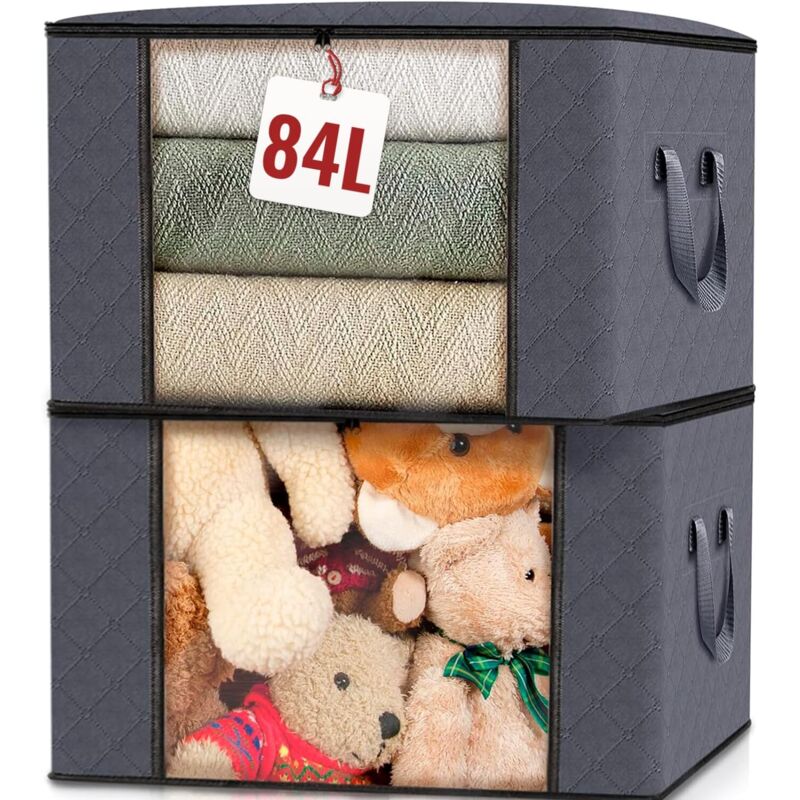 foto del prodotto lablanc borsa portaoggetti per indumenti 2 pezzi , borsa, contenitore sottoletto, cassa pieghevole, in tessuto resistente, maniglie rinforzate