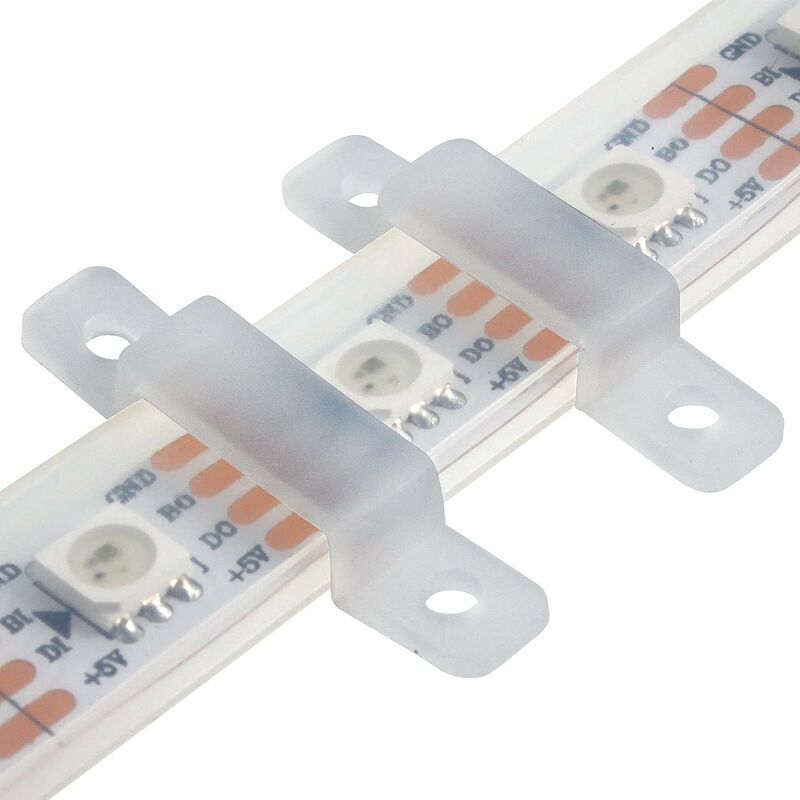foto del prodotto lablanc br vie 100 pezzi clip per strisce led staffe di fissaggio clip per strisce led striscia led impermeabile da 10 mm di larghezza