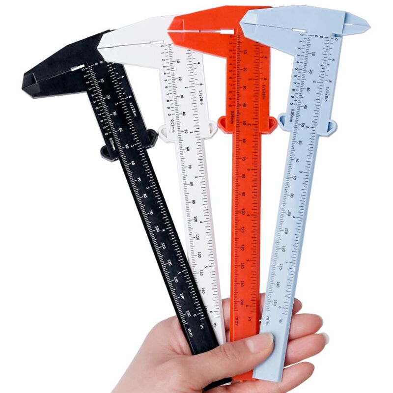 foto del prodotto lablanc calibro a corsoio da 4 pezzi, calibro a corsoio in plastica da 150 mm 6 , strumento di misurazione del calibro a corsoio, per falegnameria,