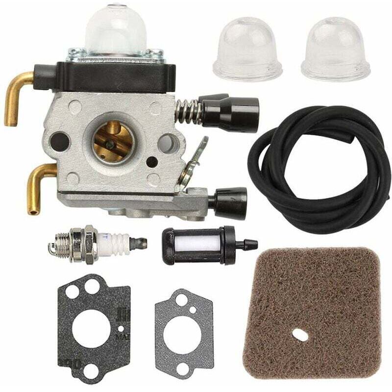 foto del prodotto lablanc carburatore con tubo del carburante per stihl hs75 hs80 hs85 hl75 hl75k fh75 ht70 ht75 km80 km85 km85r sp80 sp85 fc75 fc85 tagliasiepi