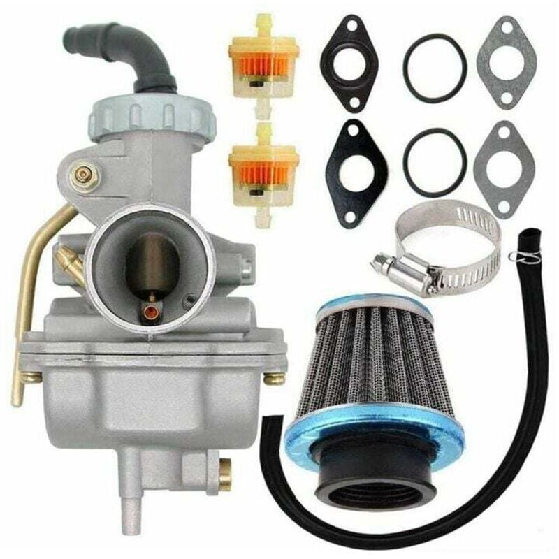 foto del prodotto lablanc carburatore pz20 per motori a 4 tempi da 50 cc, 70 cc, 90 cc, 110 cc e 125 cc, atv utv, honda crf50f, crf80f, xr50r con filtro aria e