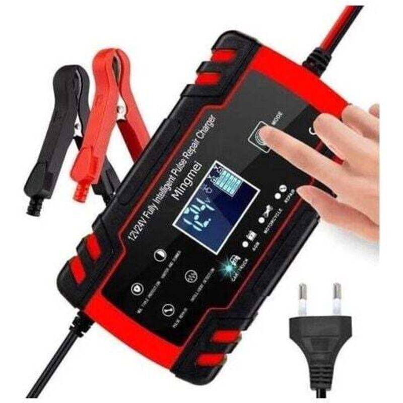 foto del prodotto lablanc caricabatteria intelligente per auto 8a 12v 24v caricabatteria a 3 stadi e funzione di riparazione automatica per camion