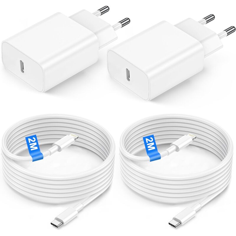 foto del prodotto lablanc caricabatterie rapido per iphone 14 14 pro 14 pro max 14 plus iphone 13 13 pro 13 pro max 12 11 se mini x xs xr, confezione da 4