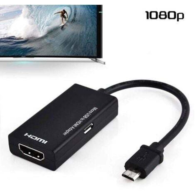 foto del prodotto lablanc cavo adattatore da micro usb a hdmi, cavo di conversione da micro usb a hdmi, telefono cellulare, orologio e tv