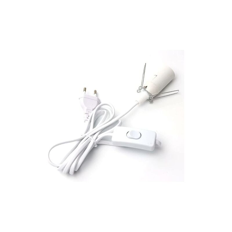 foto del prodotto lablanc cavo per lampada di sale con interruttore, e14, 1,8 m, attacco per lampada di sale, bianco