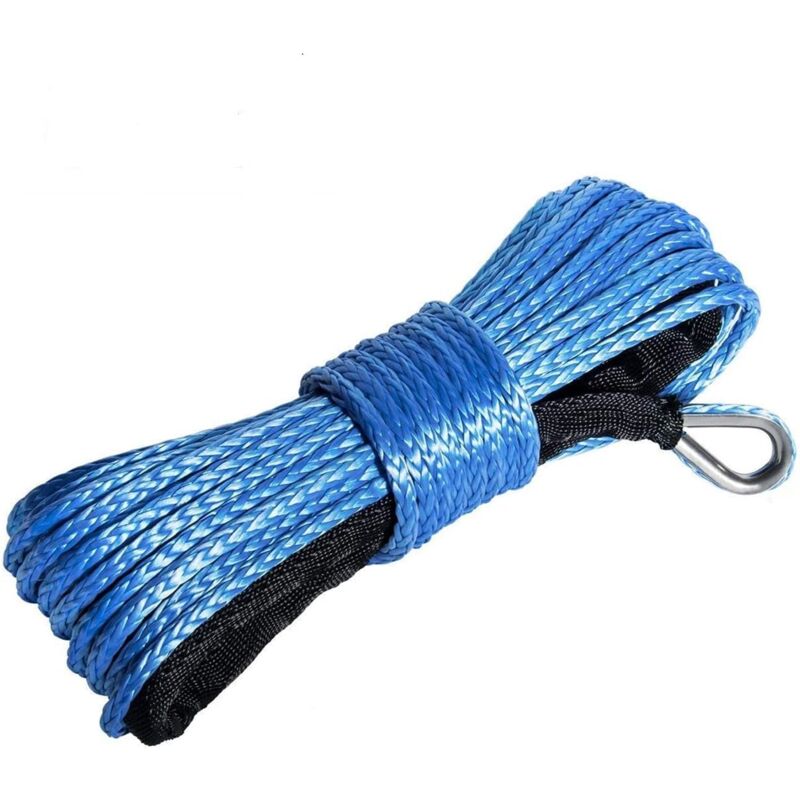 foto del prodotto lablanc cavo sintetico per verricello con guaina, 12 fili, 7700 libbre, corde di traino sintetiche per auto, camion, atv, utv, 6 mm x 15 m