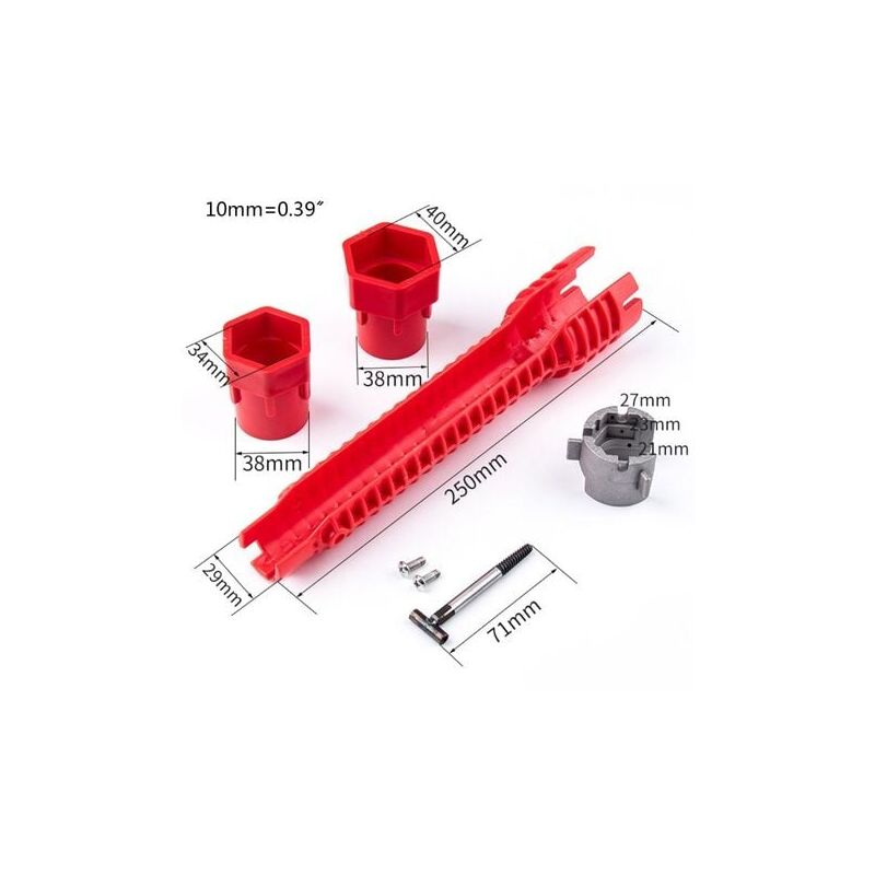 foto del prodotto lablanc chiave multifunzione 8 in 1 per rubinetto, rubinetto del lavandino e strumento di installazione del lavandino per