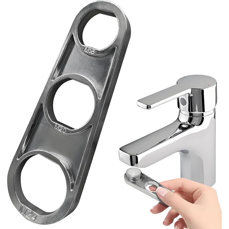 foto del prodotto lablanc chiave per gorgogliatore per rubinetto m18 m18,5 m20 m22 m24 m28, ugello per miscelatore aeratore, chiave per aeratore per rubinetto m24
