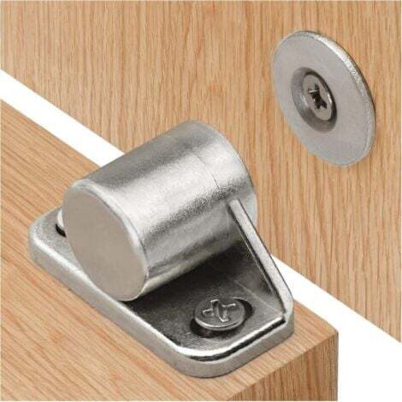 foto del prodotto lablanc chiusura magnetica per ante di armadi, 4 pezzi, chiusura magnetica argento con viti, chiusura magnetica per mobili, potente magnete per
