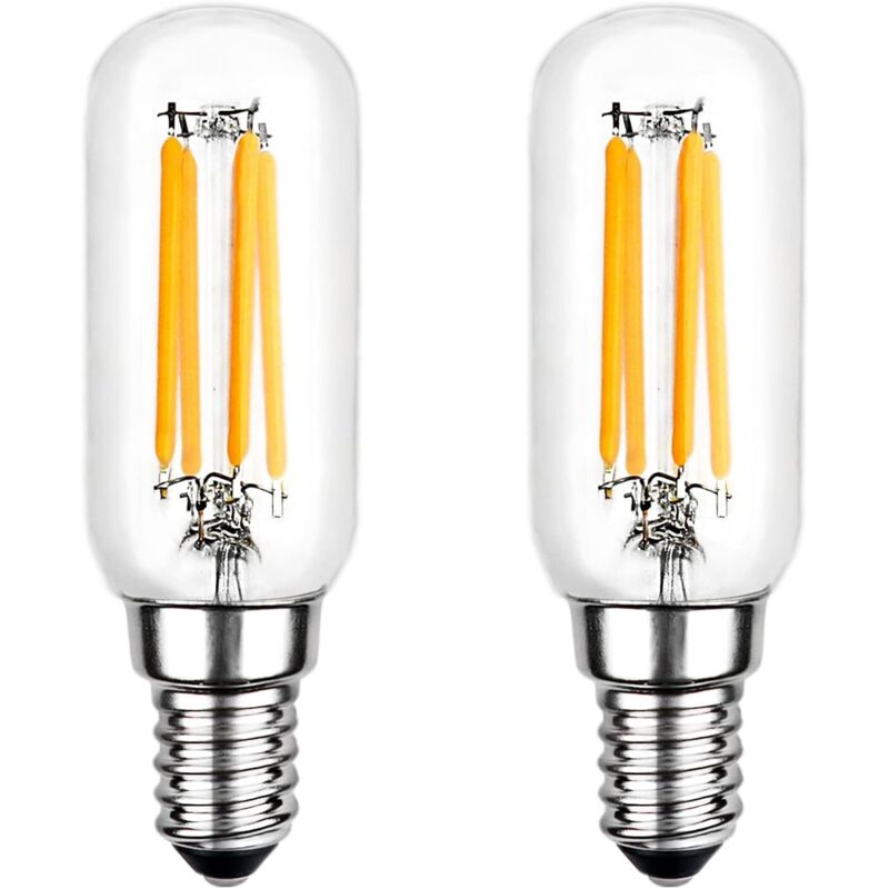 foto del prodotto lablanc confezione da 2 lampadine led per cappa da cucina t25 e14 4w bianco freddo 6000k, 400lm, equivalenti a lampade per cappa e14 da 40w,