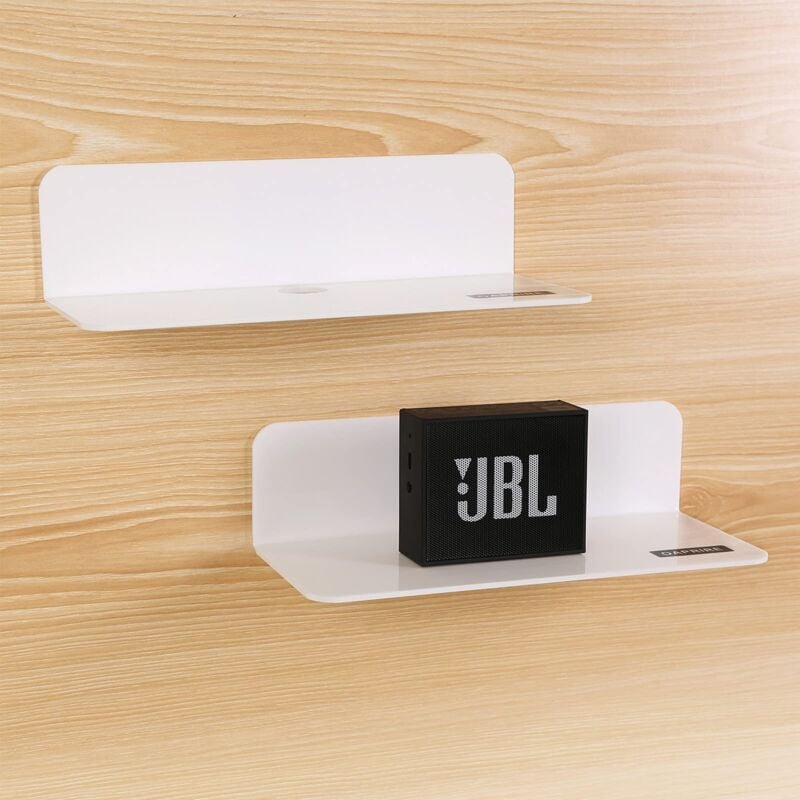 foto del prodotto lablanc - confezione da 2 mensole da parete bianche per ampliare facilmente lo spazio sulla parete - mensole in acrilico da 9' senza foratura per