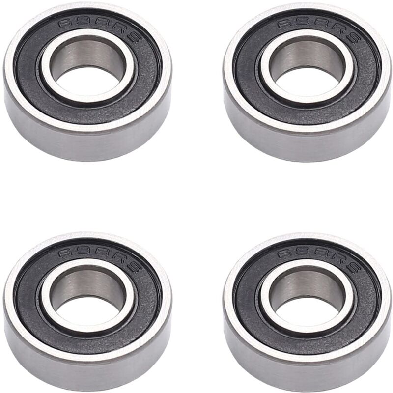 foto del prodotto lablanc confezione da 4 cuscinetti a sfere a doppia schermatura, 8x19x6 mm, cuscinetti a sfere in acciaio al carbonio con doppia schermatura,