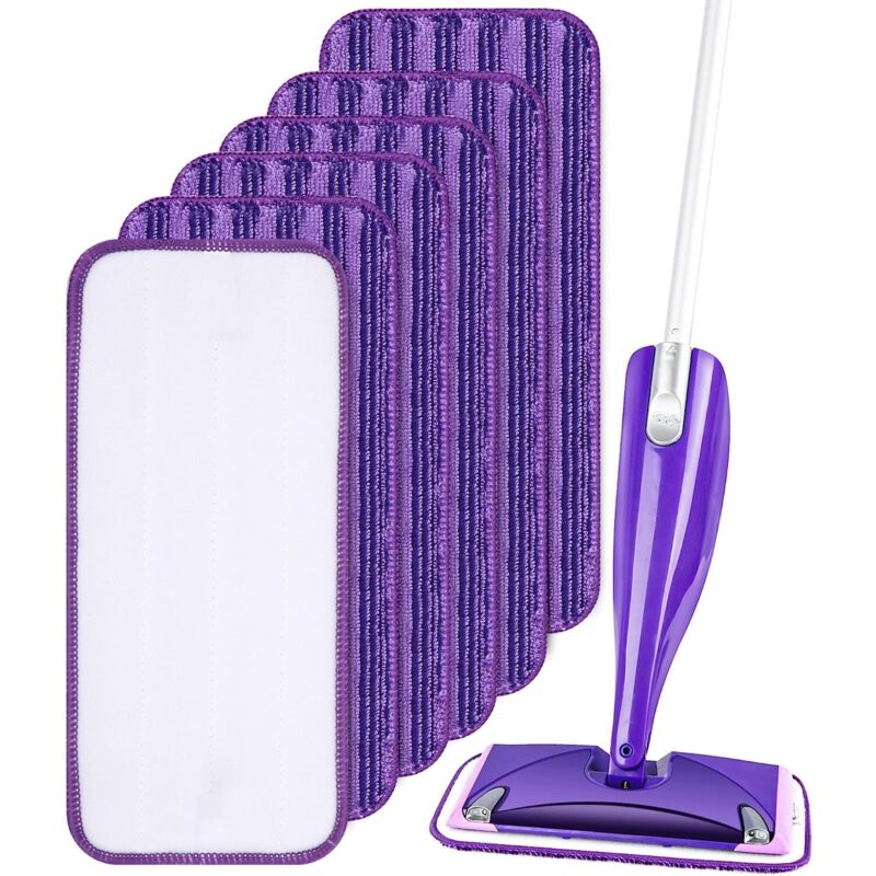 foto del prodotto lablanc confezione da 6 salviette riutilizzabili per swiffer wetjet 30x14 cm, panni in microfibra per mocio, panni di ricambio in microfibra per