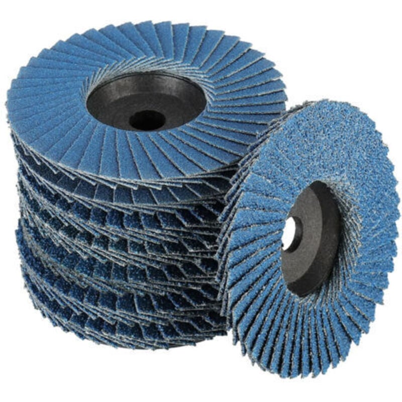 foto del prodotto lablanc confezione da 8 dischi lamellari, dischi lamellari, 76 mm x 10 mm, grana 40 60 80 120, per metallo, acciaio e legno, rivestiti con dischi