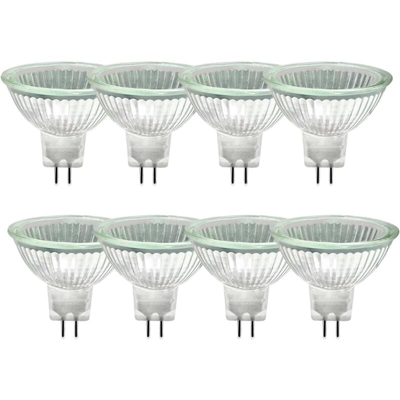 foto del prodotto lablanc - confezione da 8 lampadine alogene mr16, lampadine alogene 12v 20w, lampadine alogene gu5.3, dimmerabili, faretto alogeno mr16 bianco caldo