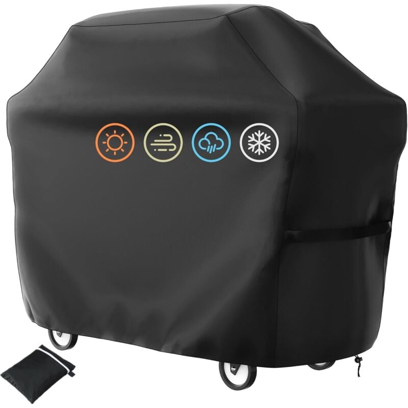 foto del prodotto lablanc copertura per barbecue, copertura impermeabile per barbecue, copertura protettiva per barbecue con tasca e coulisse regolabile,