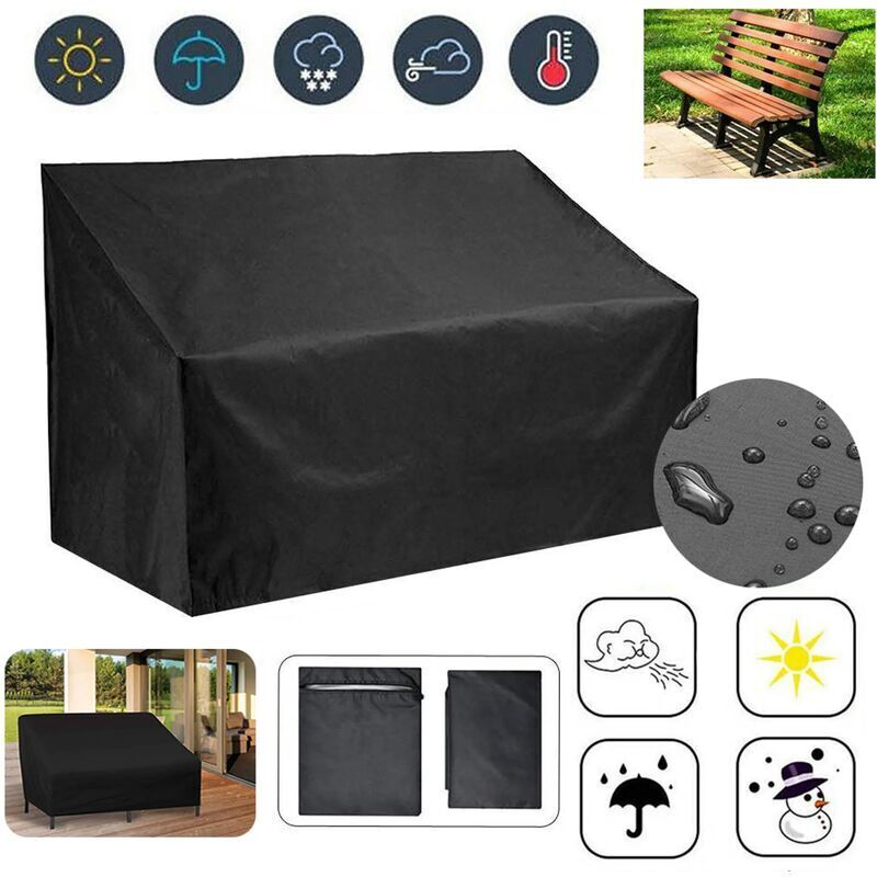 foto del prodotto lablanc copertura per panca da giardino a 4 posti, copertura per panca da esterno, antipolvere, anti uv, impermeabile, antivento, copertura