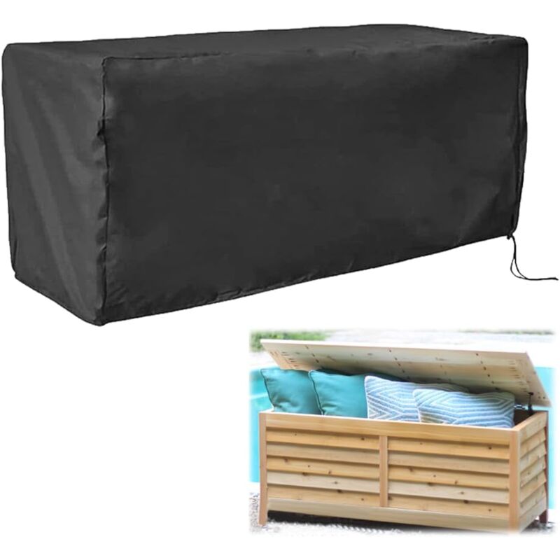 foto del prodotto lablanc copertura per panca da giardino, resistente e impermeabile, per esterni, 123 x 62 x 55 cm nero 