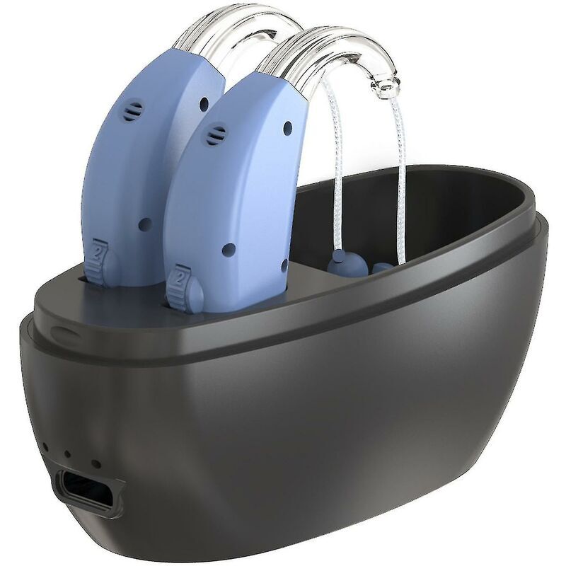 foto del prodotto lablanc coppia di amplificatori sonori per apparecchi acustici, cuffie per apparecchi acustici, cuffie ricaricabili per apparecchi acustici, blu