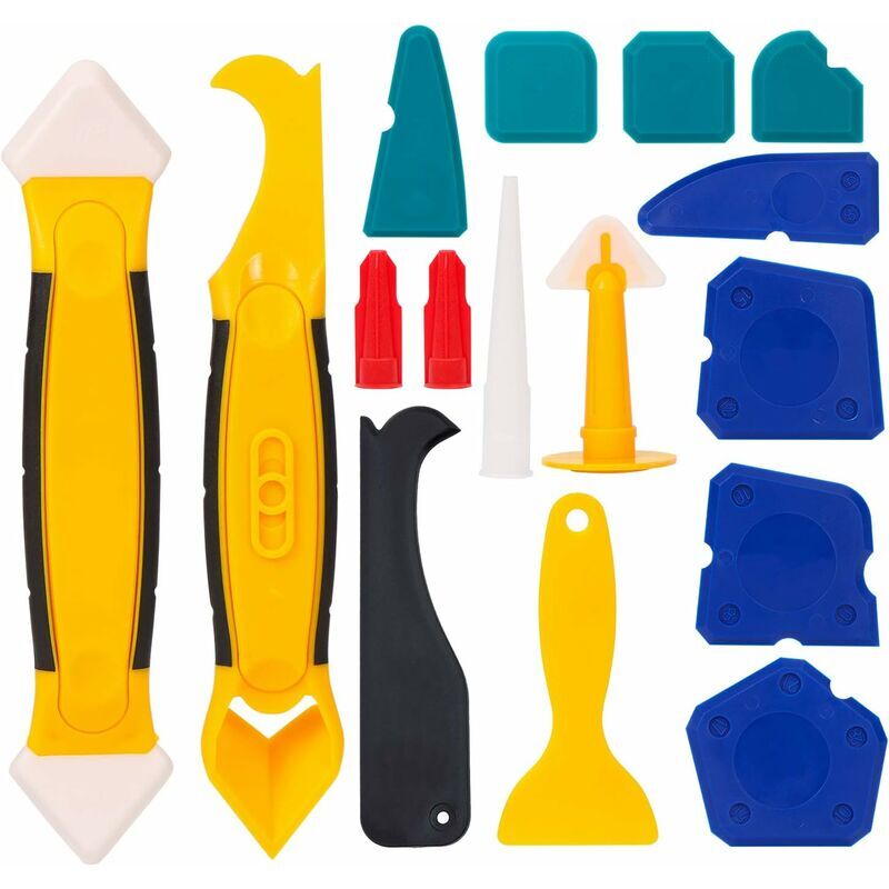 foto del prodotto lablanc cuneo lisciante in silicone, 16 pezzi, kit per la rimozione del sigillante in silicone, utilizzato per l invasatura in cucina e bagno, per