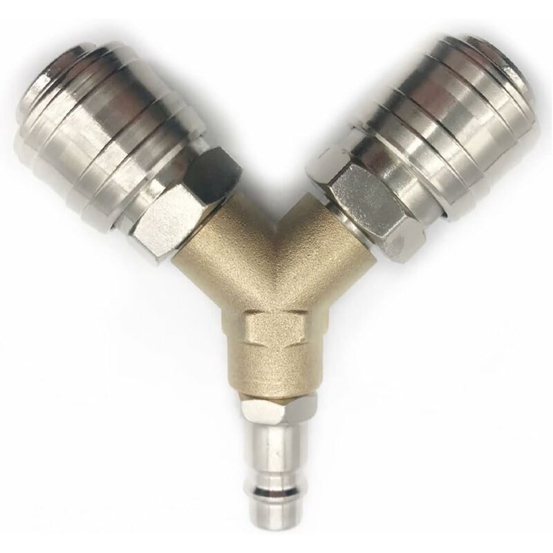 foto del prodotto lablanc distributore di aria compressa, raccordo per aria compressa da 1 4 , connettore per aria compressa a sgancio rapido a 3 vie, distributore