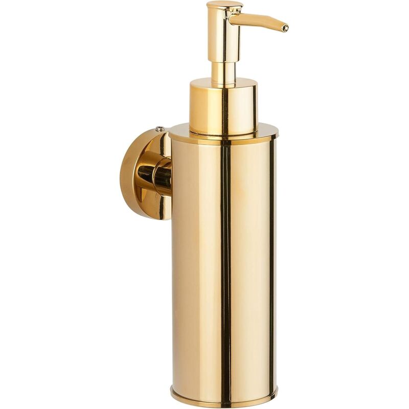 foto del prodotto lablanc distributore di sapone da parete in acciaio inossidabile 304 per decorazioni rotondo, oro 