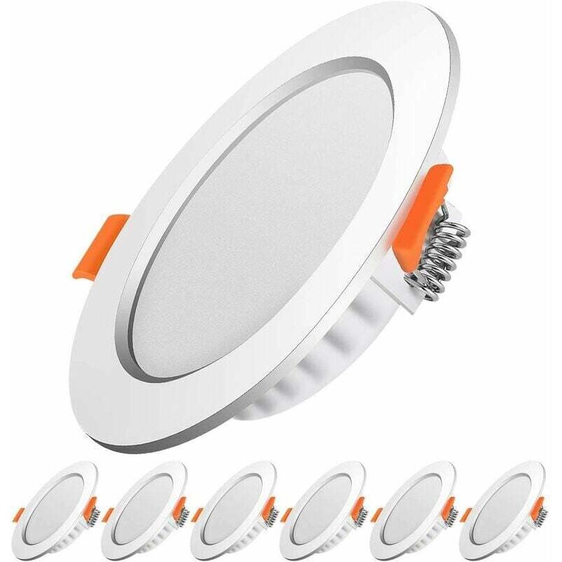 foto del prodotto lablanc faretto da incasso a led extra piatto da 5 w, corrispondente a una lampada a incandescenza da 50 w, rotondo ultra piatto, bianco caldo 2700