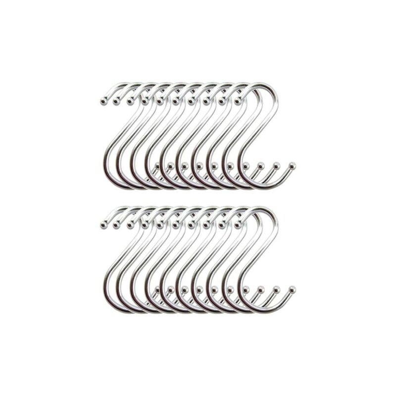 foto del prodotto lablanc ganci a s in acciaio inox, ganci da cucina a forma di s per appendere utensili da cucina confezione da 20 