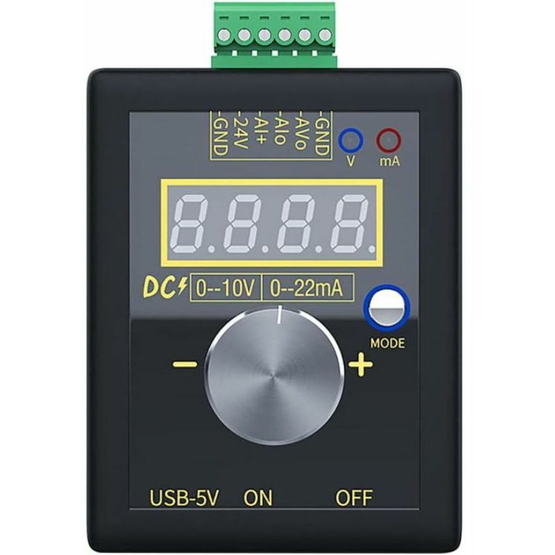 foto del prodotto lablanc generatore di segnale analogico 0 10v 0 4 20ma, corrente e tensione, batteria al litio integrata per pannello di debug plc, nero
