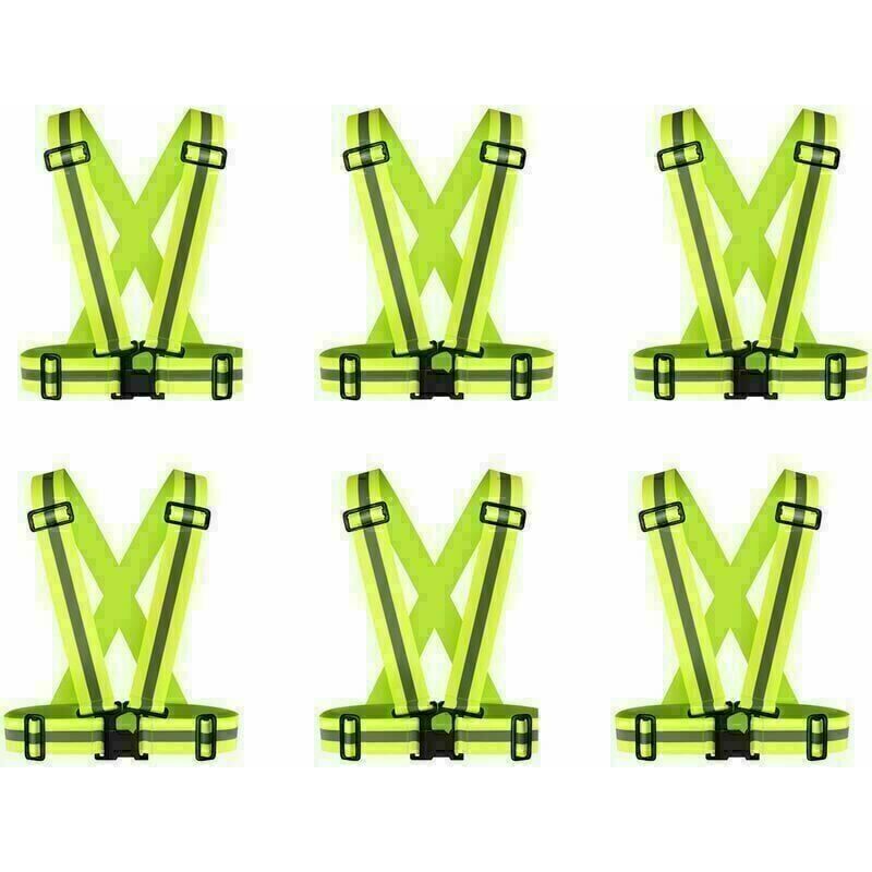 foto del prodotto lablanc gilet riflettente, gilet di sicurezza dispositivo riflettente elastico regolabile adatto per ciclismo, camminata e corsa