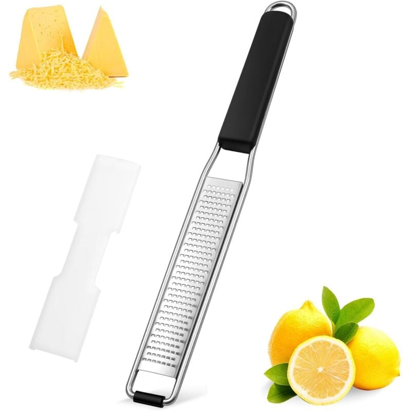 foto del prodotto lablanc grattugia per formaggio, zester per agrumi, parmigiano, zenzero, cioccolato, grattugia per alimenti in acciaio inox, con coperchio